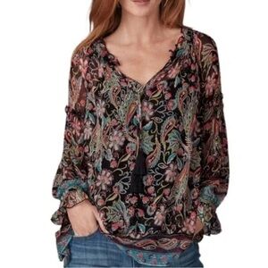 Sundance Natasha Silk Floral Sheer Tunic Top *Read*